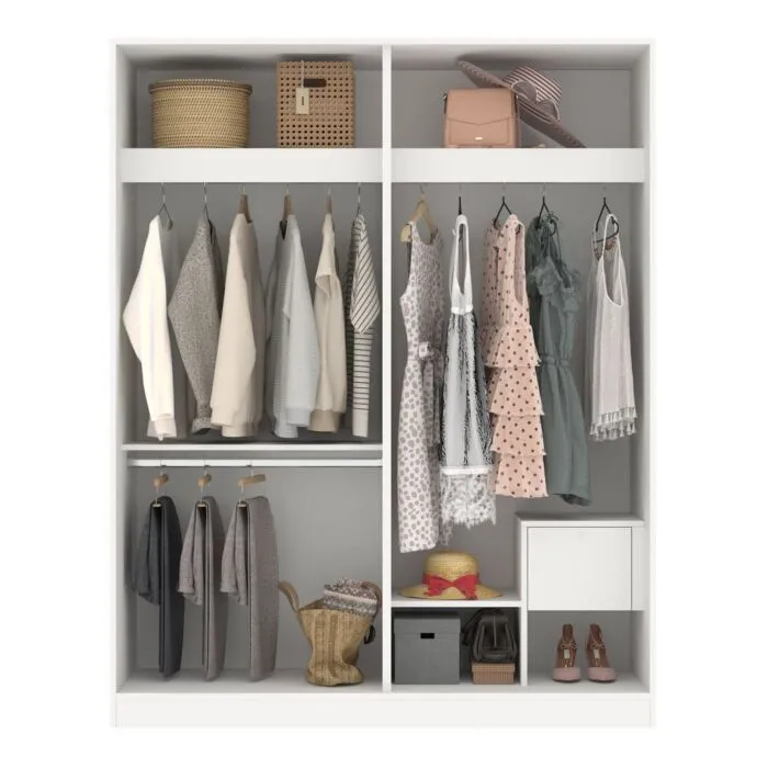 Moneta Wardrobe 160cm - White