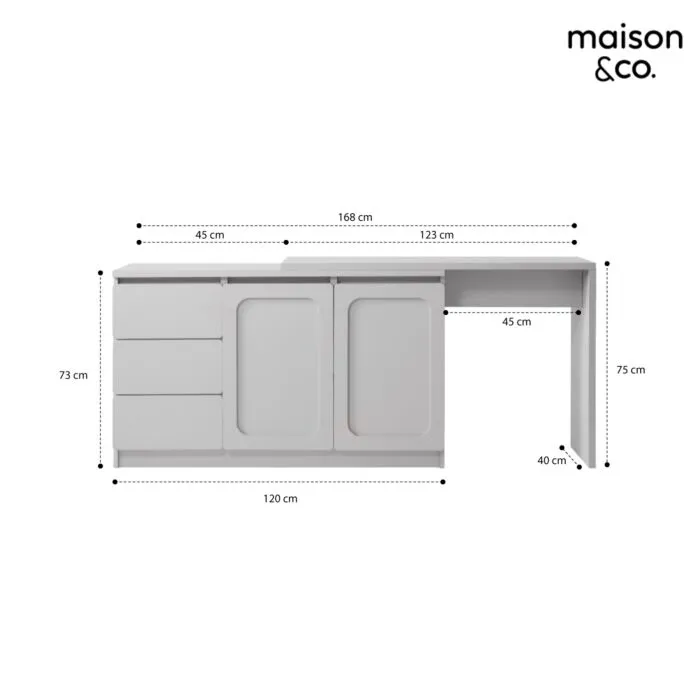 Solla Dressing Table DT168-Magic Grey
