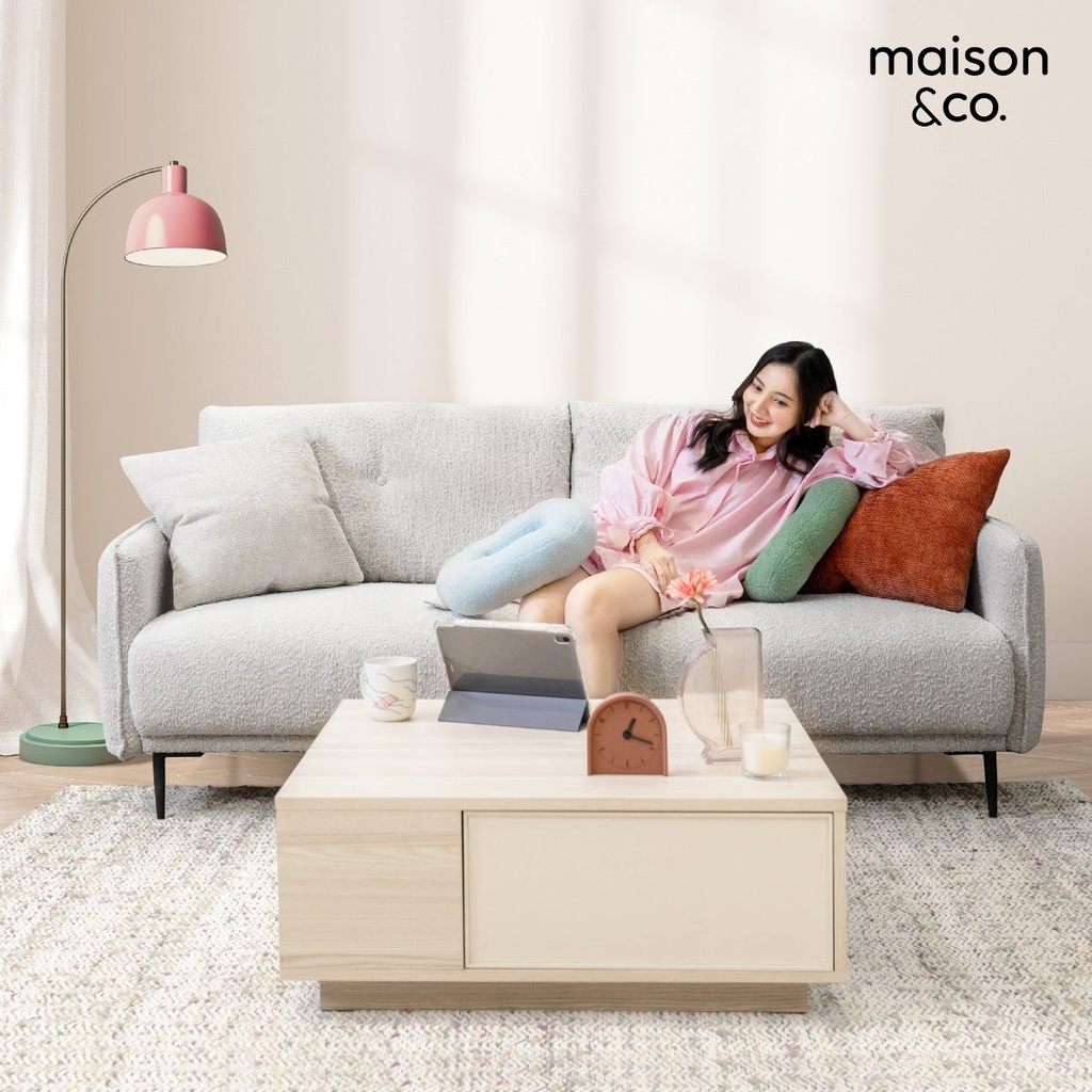 [19226891] Lacuna Sofa 3Seater-Light Grey