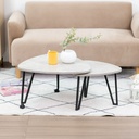 Grand Coffee Table - Grey Steel/Black Steel